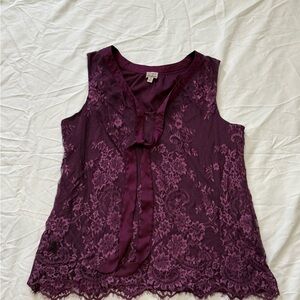Como Vintage Deep Purple Top